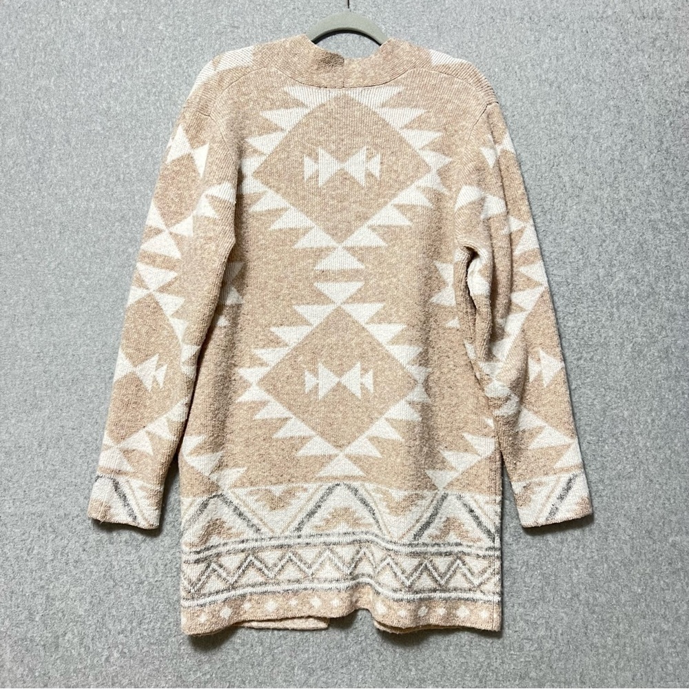 Frye Aztec Pattern Open Front Cardigan Sweater Si… - image 8